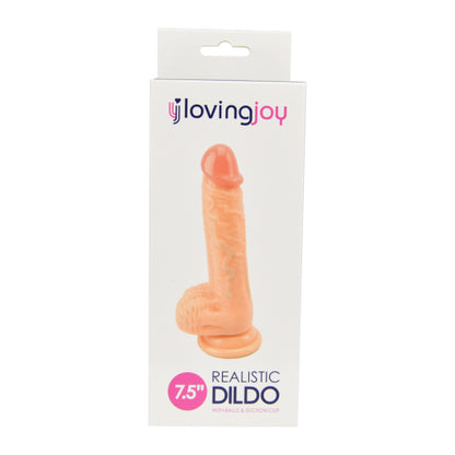 Loving Joy Realistic Dildo with Balls and Suction Cup 7.5 Inch - Allure Adornments