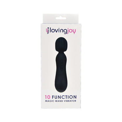 Loving Joy 10 Function Magic Wand Vibrator Black - Allure Adornments