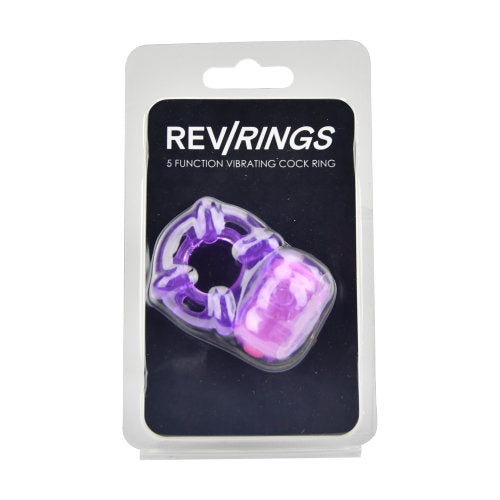 Rev-Rings 5 Function Vibrating Cock Ring - Allure Adornments