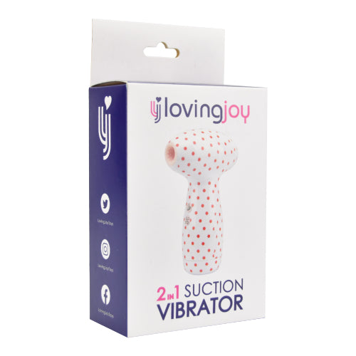 Loving Joy 2 in 1 Suction Vibrator Polka Dot - Allure Adornments