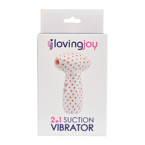 Loving Joy 2 in 1 Suction Vibrator Polka Dot - Allure Adornments