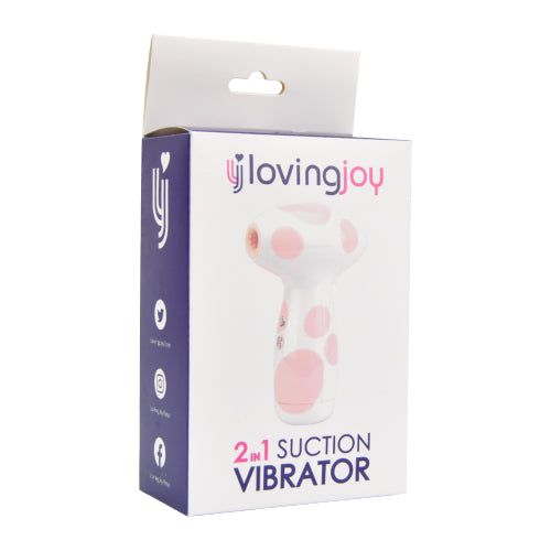 Loving Joy 2 in 1 Suction Vibrator Jumbo Dot - Allure Adornments