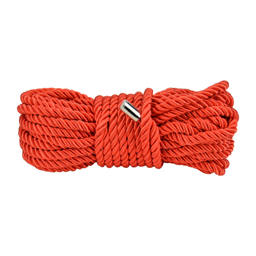 Bound to Please Silky Bondage Rope 10m Red - Allure Adornments