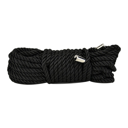 Bound to Please Silky Bondage Rope 10m Black - Allure Adornments