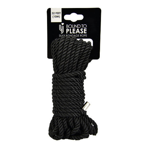 Bound to Please Silky Bondage Rope 10m Black - Allure Adornments