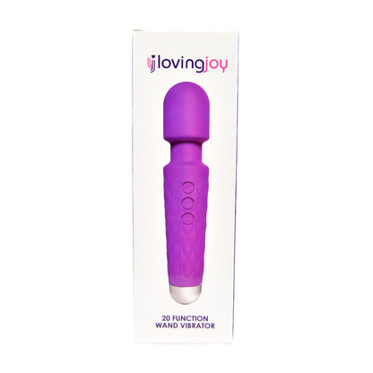 Loving Joy 20 Function Wand Vibrator Purple - Allure Adornments