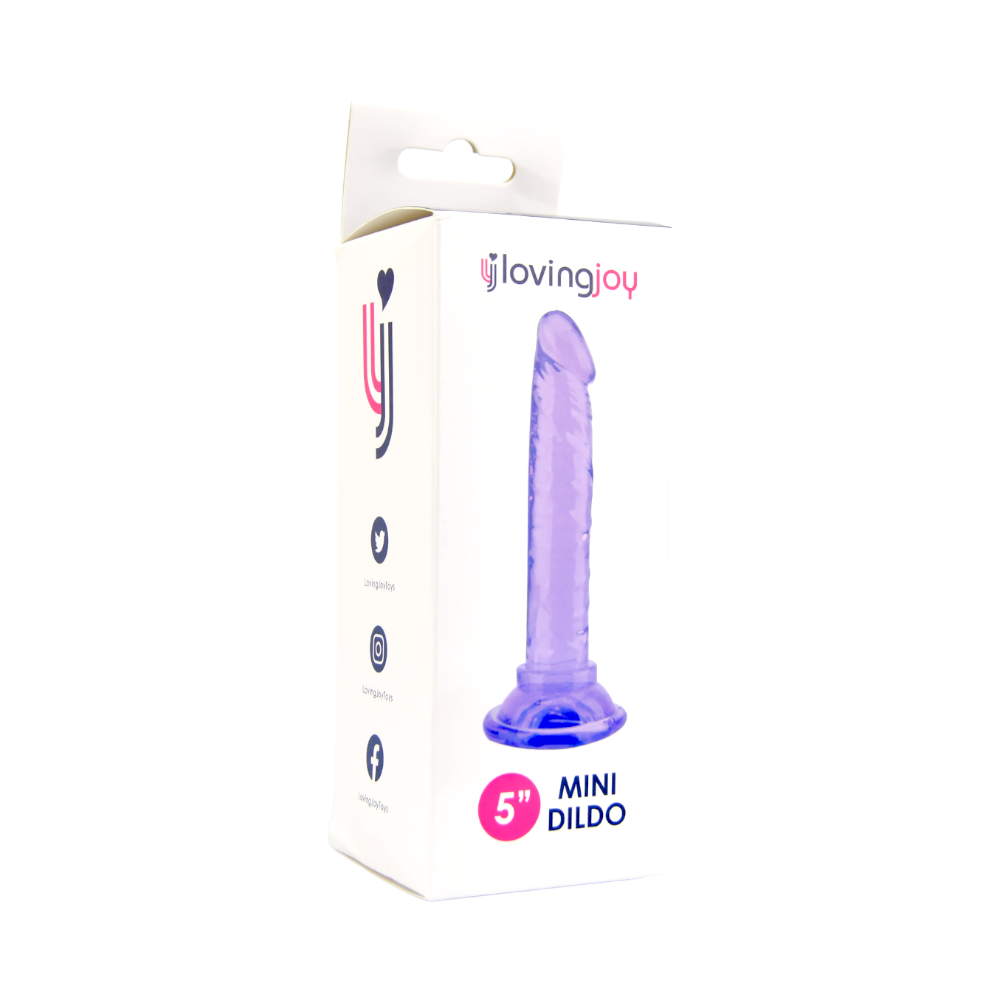 Loving Joy 5 Inch Beginners Dildo Purple - Allure Adornments