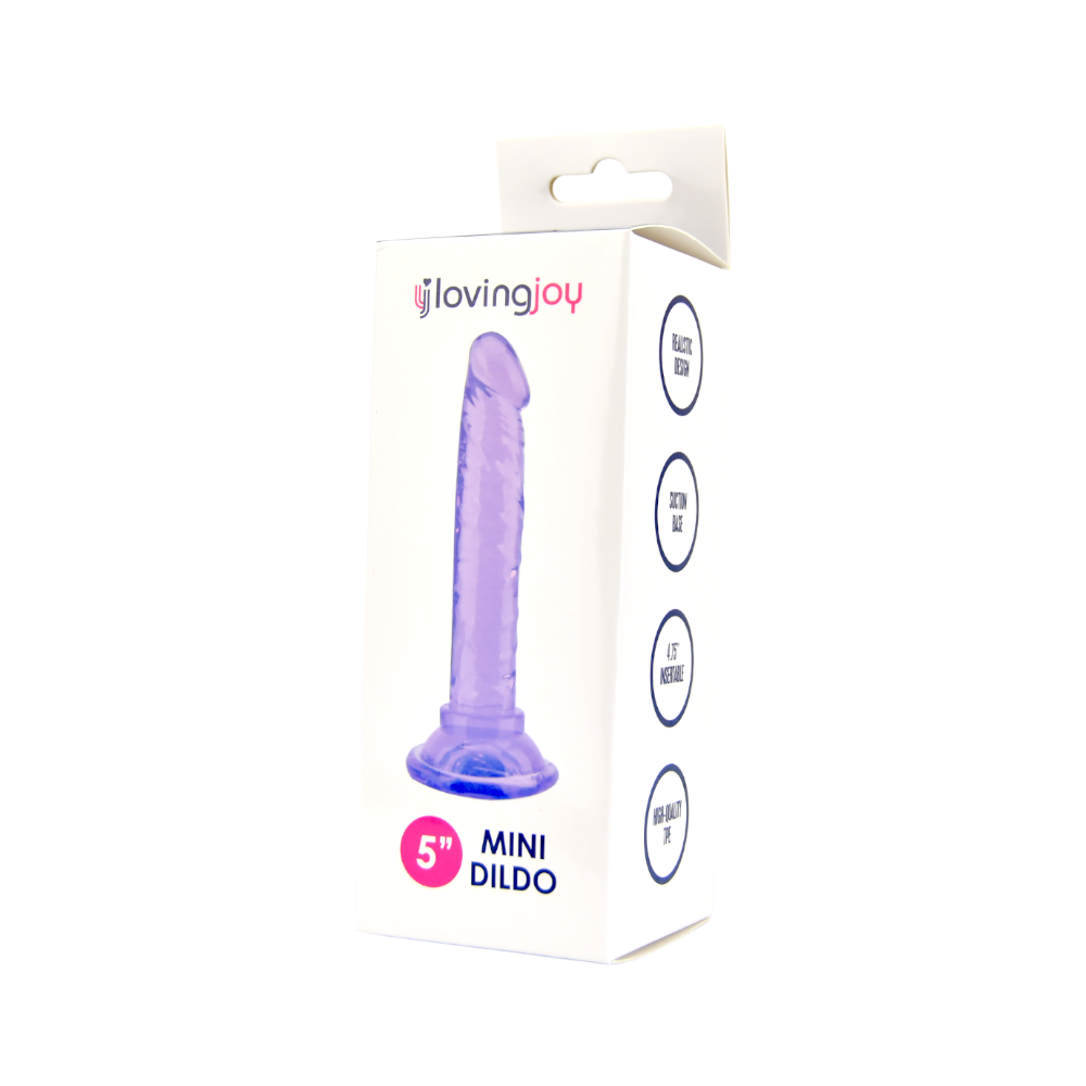 Loving Joy 5 Inch Beginners Dildo Purple - Allure Adornments