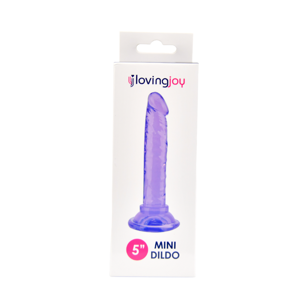 Loving Joy 5 Inch Beginners Dildo Purple - Allure Adornments