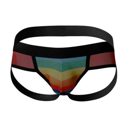 C4M Mixed Jockstrap Rainbow Large - Allure Adornments