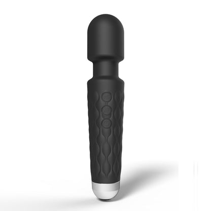 Loving Joy 20 Function Wand Vibrator Black - Allure Adornments