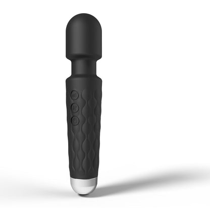 Loving Joy 20 Function Wand Vibrator Black - Allure Adornments