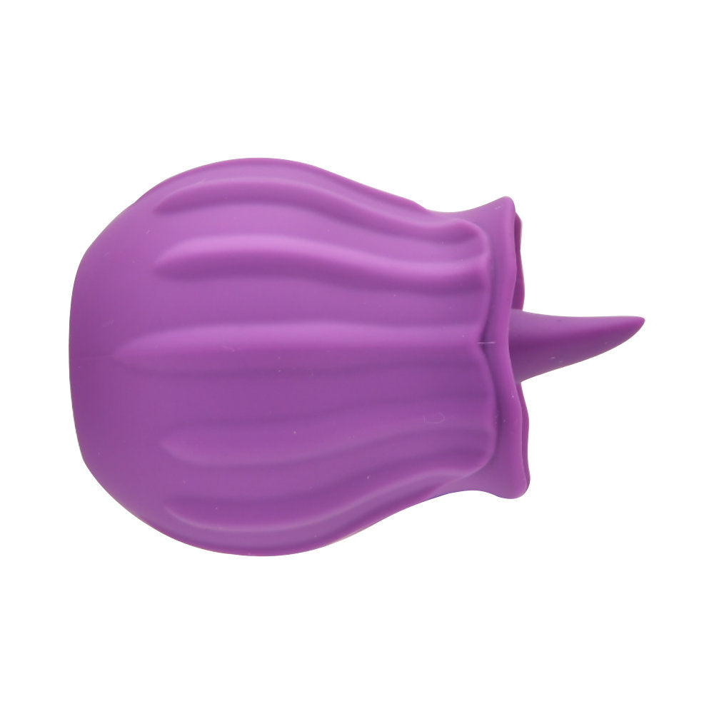 Loving Joy Rose Licking Clitoral Vibrator Purple - Allure Adornments