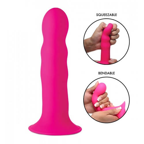 Adrien Lastic Cushioned Core Suction Cup Girthy Silicone Dildo 7 Inch - Allure Adornments