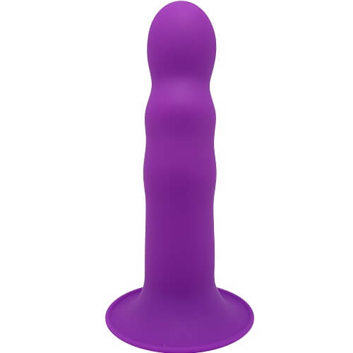 Adrien Lastic Cushioned Core Suction Cup Ribbed Silicone Dildo 7 Inch - Allure Adornments