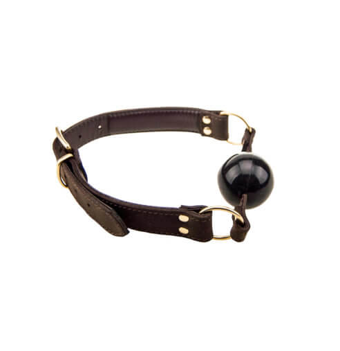 BOUND Nubuck Leather Solid Ball Gag - Allure Adornments