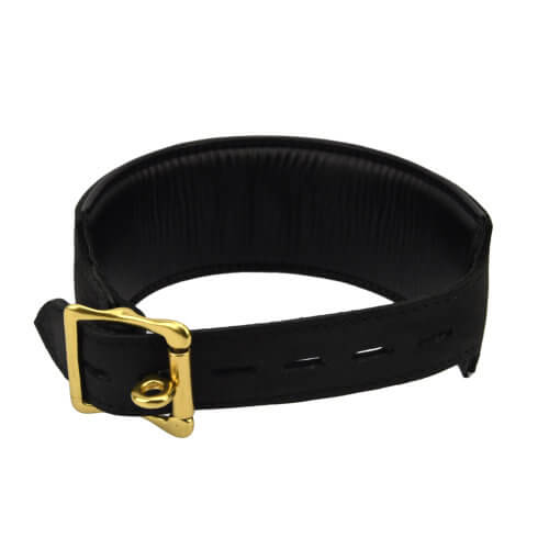 Bound Noir Nubuck Leather Collar with O Ring - Allure Adornments