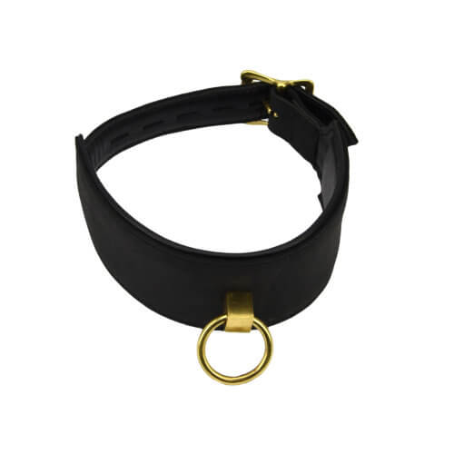 Bound Noir Nubuck Leather Collar with O Ring - Allure Adornments