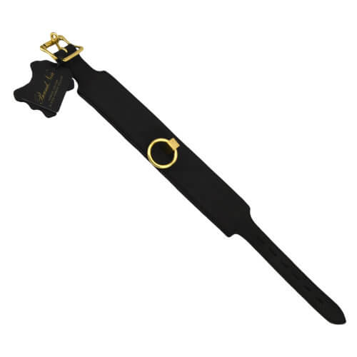 Bound Noir Nubuck Leather Collar with O Ring - Allure Adornments