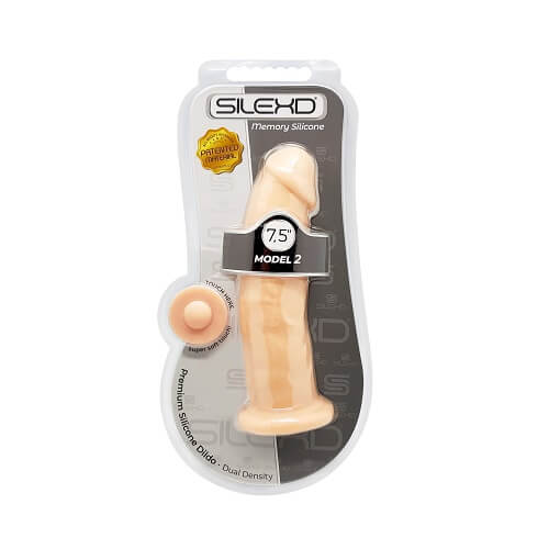 SilexD 7.5 inch Realistic Silicone Dual Density Dildo with Suction Cup - Allure Adornments