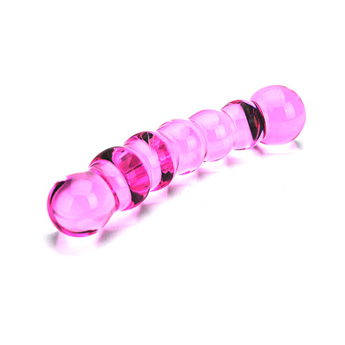 Spectrum Ribbed Glass Dildo - Allure Adornments