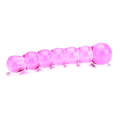 Spectrum Ribbed Glass Dildo - Allure Adornments