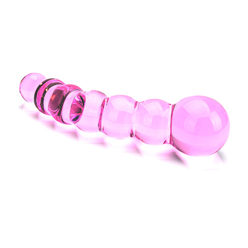 Spectrum Ribbed Glass Dildo - Allure Adornments