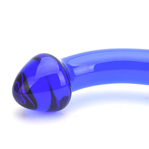 Spectrum Ribbed G-Spot Glass Dildo - Allure Adornments