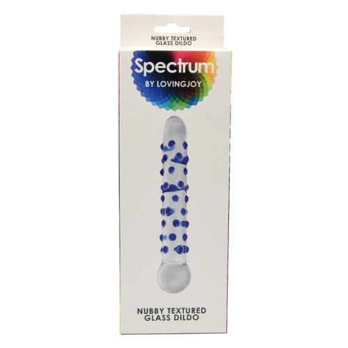 Spectrum Nubby Textured Glass Dildo - Allure Adornments