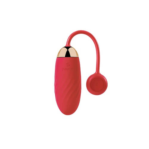 Svakom Ella APP Controlled Silicone Vibrating Egg Red - Allure Adornments