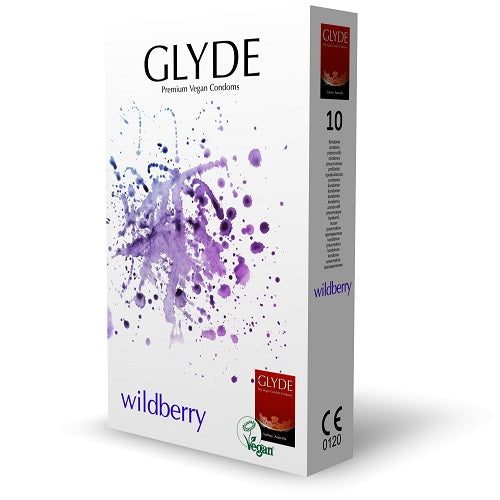 Glyde Ultra Wildberry Flavour Vegan Condoms 10 Pack - Allure Adornments