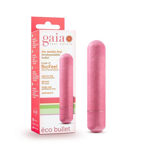 Gaia Biodegradable Eco Bullet Vibrator Pink - Allure Adornments