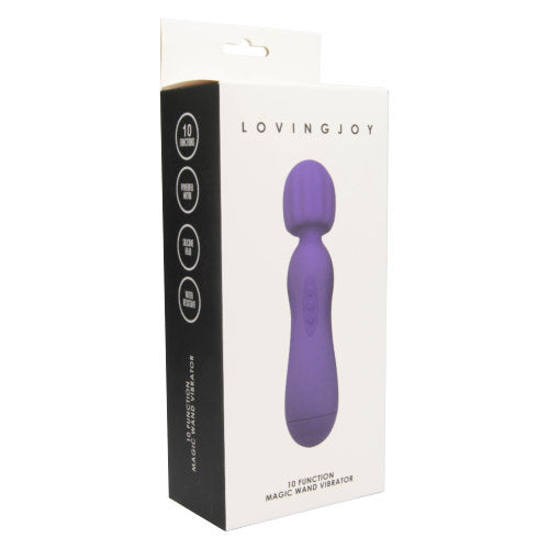 Loving Joy 10 Function Magic Wand Vibrator Purple - Allure Adornments