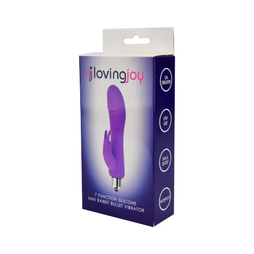 Loving Joy 7 Function Silicone Mini Rabbit Bullet Vibrator - Allure Adornments