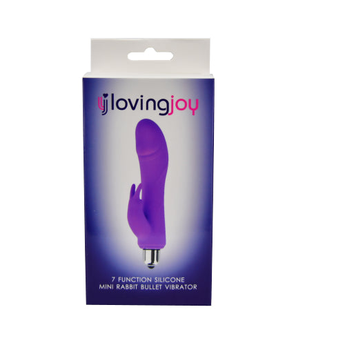 Loving Joy 7 Function Silicone Mini Rabbit Bullet Vibrator - Allure Adornments