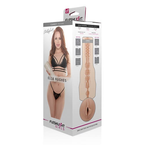 Fleshlight Girls Ella Hughes Candy Textured Male Masturbator - Allure Adornments