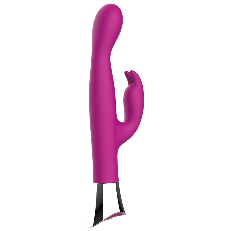 Loving Joy 10 Function Slim Silicone Rabbit Vibrator Purple - Allure Adornments