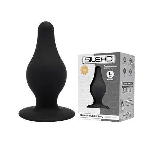 SilexD Dual Density Tapered Silicone Butt Plug Large - Allure Adornments