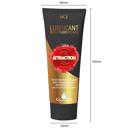 Mai Attraction Lubricant with Pheromones Unfragranced 100ml - Allure Adornments