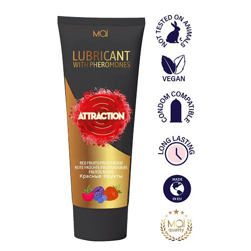 Mai Attraction Lubricant with Pheromones Red Fruits 100ml - Allure Adornments