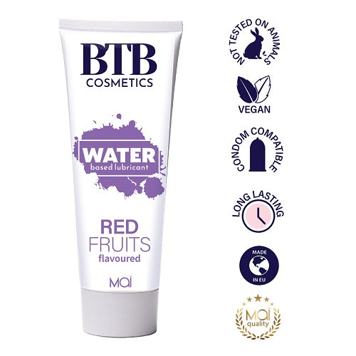 BTB Water Based Lubricant Red Fruits 100ml - Allure Adornments