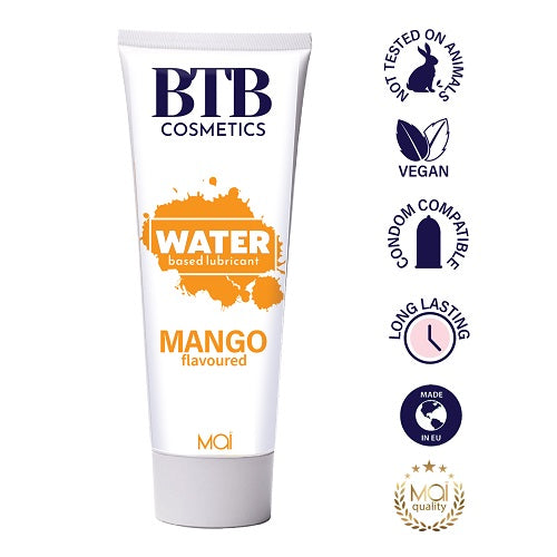 BTB Water Based Lubricant Mango 100ml - Allure Adornments