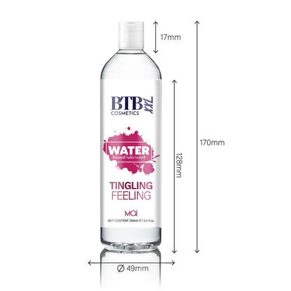 BTB Water Based Tingling Lubricant 250ml - Allure Adornments