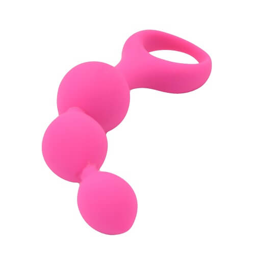 Loving Joy Triple Ripple Anal Beads-Pink - Allure Adornments